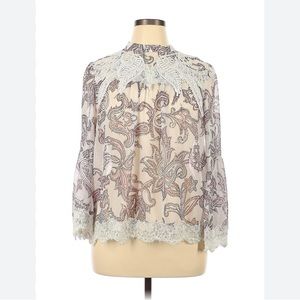 LOFT Womens Boho Top Paisley Size XLarge